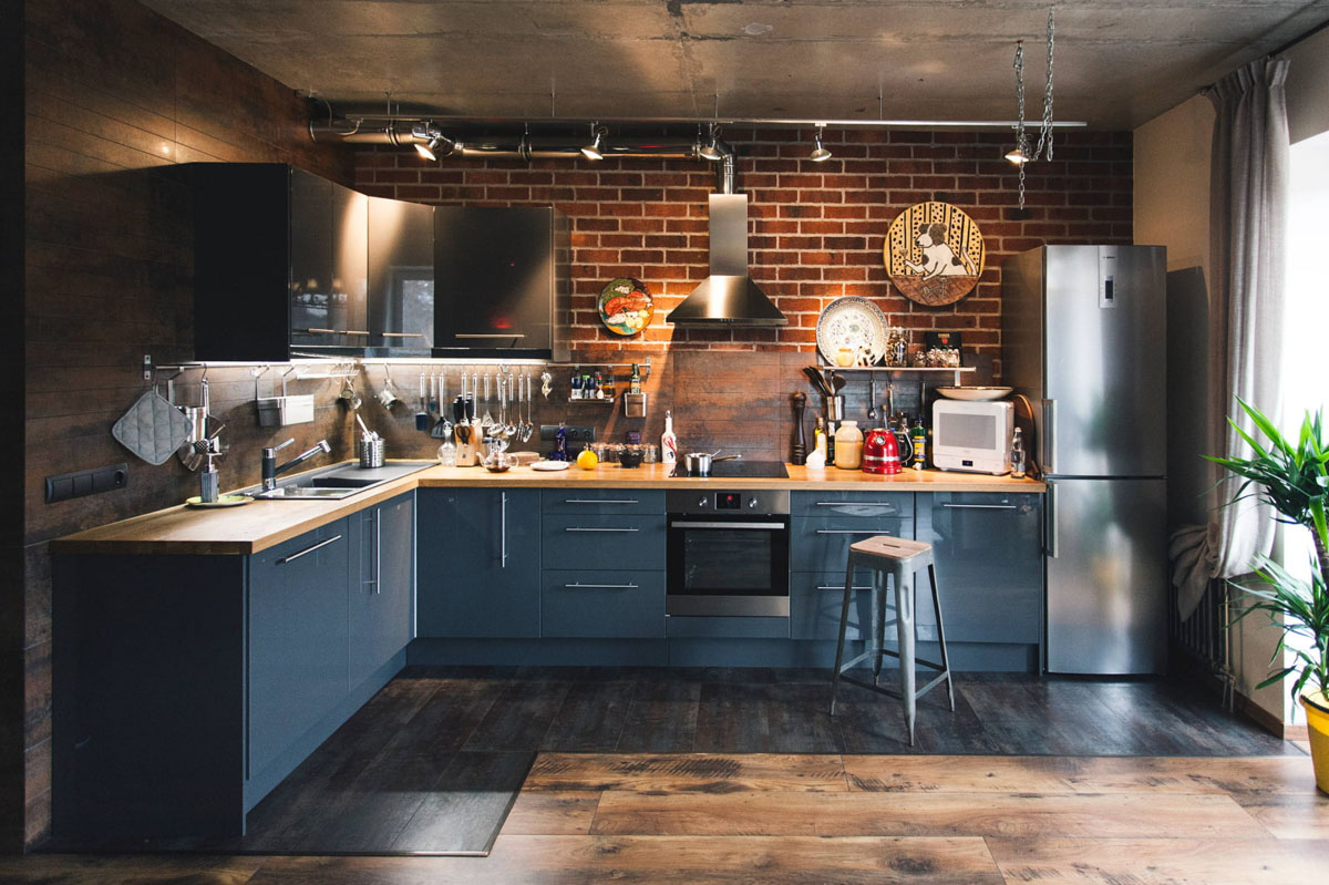 Стиль лофт в интерьере кухни | Блог L.DesignStudio